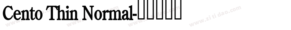 Cento Thin Normal字体转换